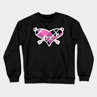 Flannel Love Pink Crewneck Sweatshirt